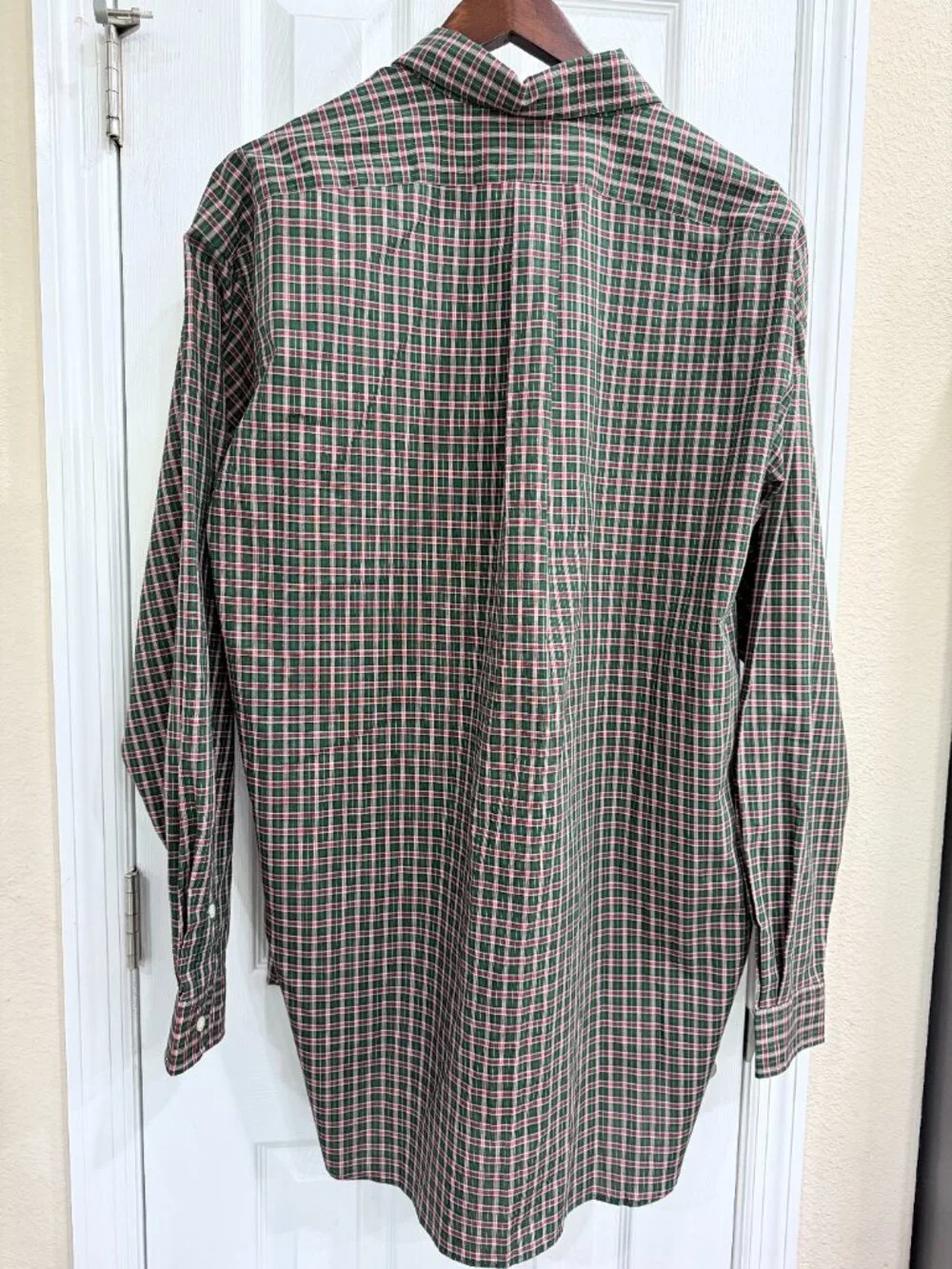 Ralph Lauren Blake XL Plaid Button Down Shirt Green Red Cotton Classic Fit